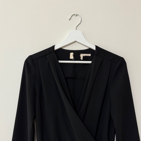 ba&sh Black Mini Long Sleeves‎ Wrap Dress - Picture 4 of 10